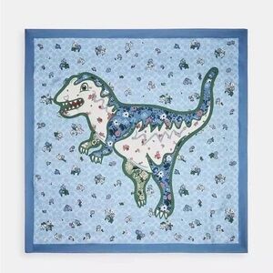 Coach FLORAL PRINT REXY SILK SQUARE SCARF Large 35X35 Designer Quite Luxury